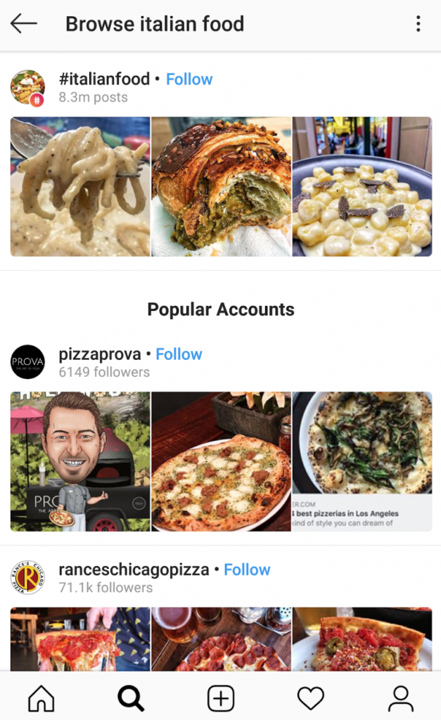 Browse Italian Food